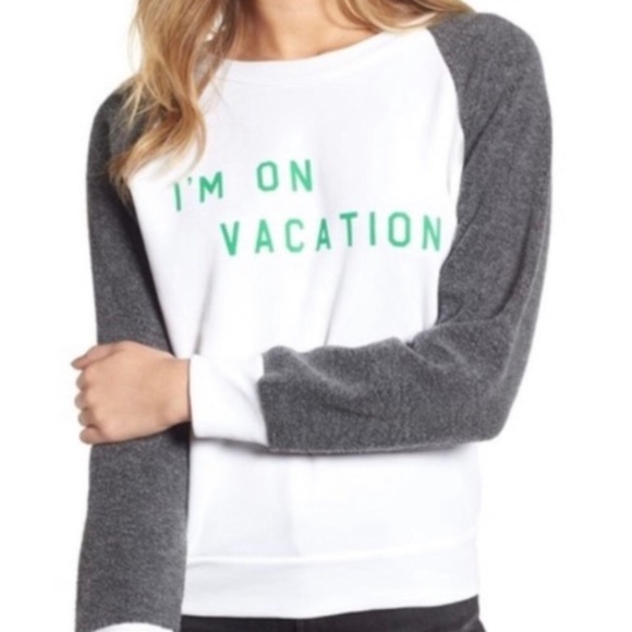 Wildfox Sweaters - Wildfox 💋 I’m On Vacation Leave Me Alone LargeNWT